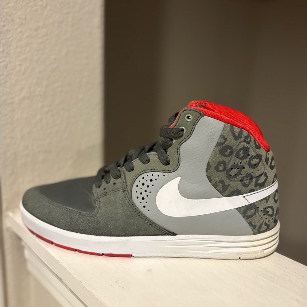 Nike Paul Rodriguez 7 High - Dark Base Gray/White-Base Mens Size 9 616355-010 - Picture 6 of 10